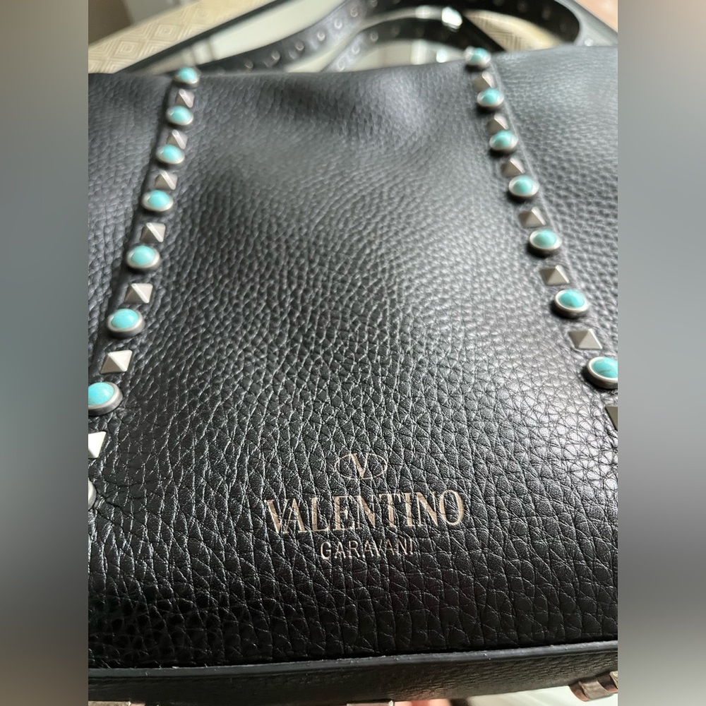 Authentic VALENTINO ROLLING ROCKSTUD MEDIUM SATCHEL BAG - Picture 13 of 16